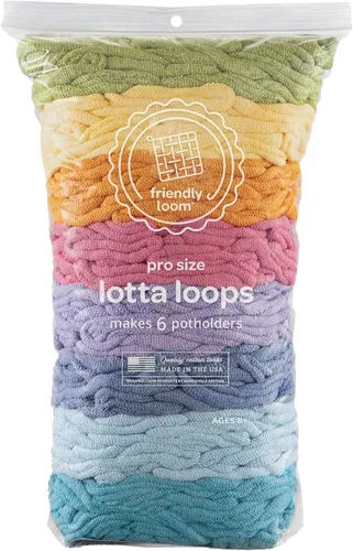 Harrisville Designs Friendly Loom - Bucles de tejido de algodón de calidad en colores inspirados en botánicos, tamaño PRO de 10 pulgadas | Hace 6