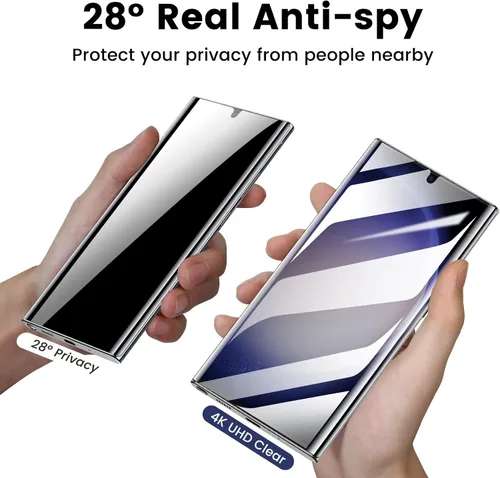 Miniatura 3 de MOHAVE Paquete de 2 [Alineación Automática/Eliminación de Polvo] Protector de Pantalla de Privacidad para SAMSUNG Galaxy S23 Ultra 5G 6.8″, Película
