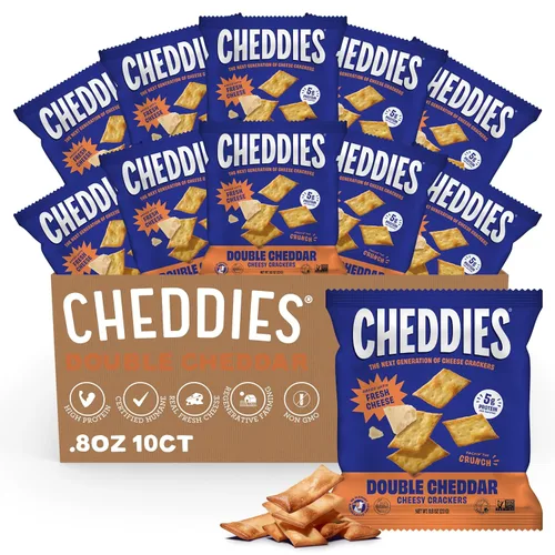 Miniatura 7 de Cheddies, Galletas de queso cheddar 100% naturales con proteína, queso cheddar, 4.2 onzas, 6g de proteína, bajas en carbohidratos