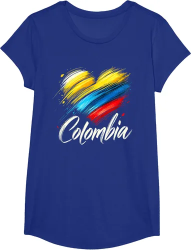 Miniatura 23 de Camiseta de orgullo colombiano con corazón de la bandera de Colombia