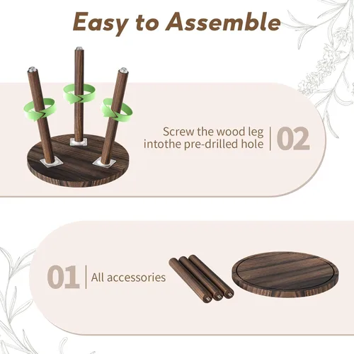 Miniatura 8 de Uneedem Soporte para plantas de interior, paquete de 3 soportes de madera más altos para macetas de 6 a 12 pulgadas, taburete moderno de mediados