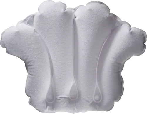 Almohada de baño inflable - Paño Terry (blanco)