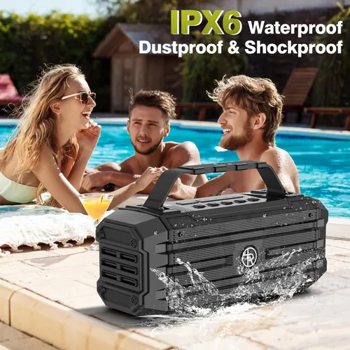 Miniatura 3 de Altavoz Bluetooth de 120W Pico 80W Portátil Inalámbrico Hi-Fi Fuerte para Exteriores IPX6 Impermeable Altavoces Grandes para Fiestas con Graves