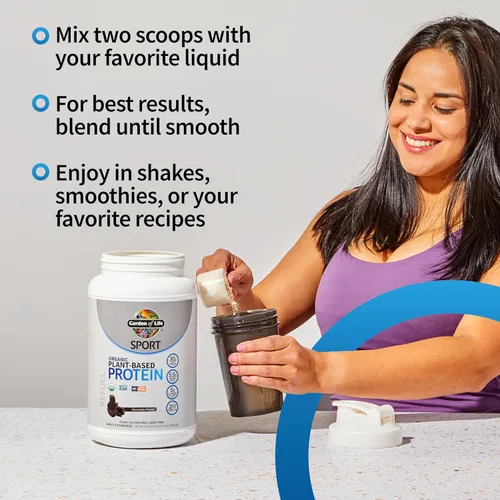 Miniatura 4 de Garden Of Life Sport - Proteína orgánica de base vegetal – BCAA Amino ácido, proteína en polvo, 0658010119412, Lata, 1
