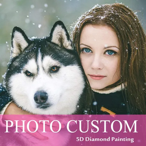Kits personalizados para crear cuadros de pintura con cuentas de colores en forma de diamante para adultos; se pueden personalizar con tu propia