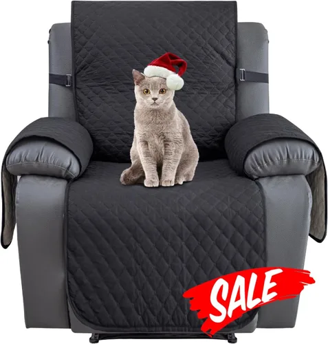 Miniatura 41 de XINEAGE Funda para Loveseat Reclinable Resistente al Agua, Fundas para Loveseat Reclinable de 2 Asientos con Bolsillos, Funda Protectora para Café