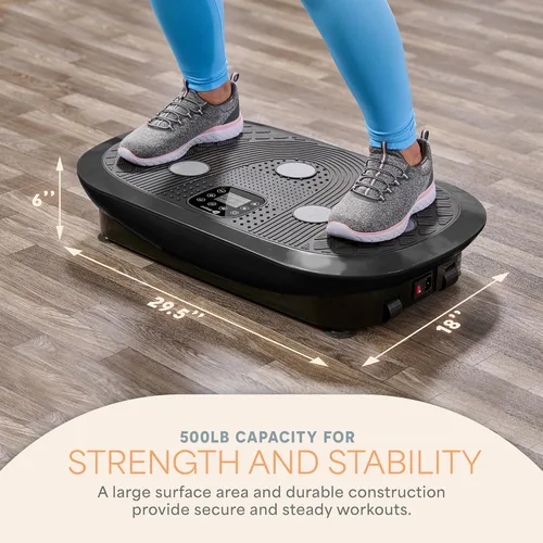 Miniatura 6 de Lifepro 4D Vibration Plate Exercise Machine — Triple Motor, 7 Presets, 60 Speeds Rumblex Plus/Pro Vibrating Platform with Wrist Remote — Whole Body