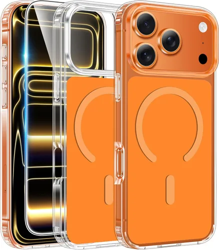 Miniatura 86 de FNTCASE Funda para iPhone 13 Pro-Max: Fundas magnéticas transparentes compatibles con Magsafe Slim anti amarillamiento protección contra caídas