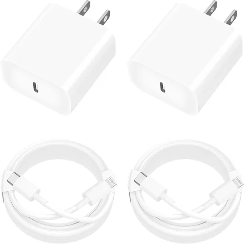 Miniatura 10 de [Apple MFi Certified] iPhone 17 Charger Fast Charging, Rombica 4Pack 60W USB-C Charger Dual Port PD&QC Type-C Dynamic Power Adapter + 6FT Type-C