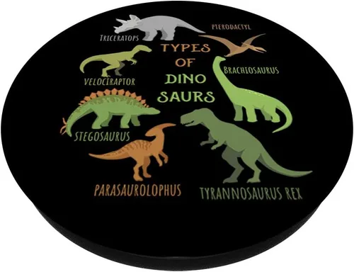 Miniatura 2 de Tipo de Dinosaurio T-Rex Triceratops Educativo - PopSockets Grip y Soporte para Teléfonos y Tabletas
