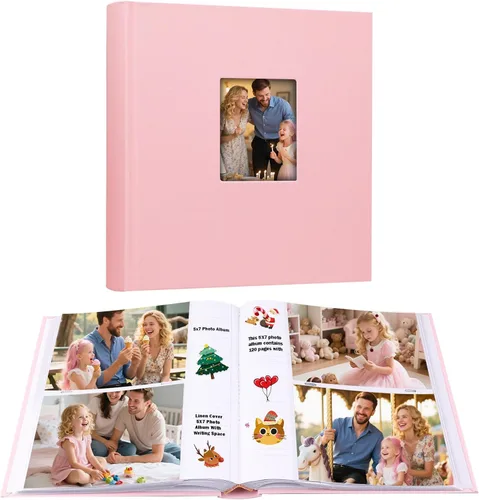 Miniatura 11 de Aevdor - Álbum de fotos 5x7 con 240 bolsillos y espacio para escribir, álbum de fotos de gran capacidad 5x7 con capacidad para 240 fotos, libro