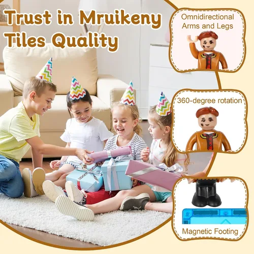 Miniatura 11 de 15 piezas de figuras magnéticas de personas para niños, personas magnéticas perfectas para bloques de construcción de azulejos magnéticos, juguetes