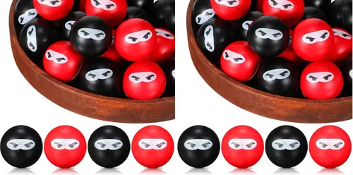 Miniatura 9 de 20 bolas ninja para aliviar el estrés, bolas sensoriales para el estrés a granel para niños y adultos, juguete de poliuretano elástico suave