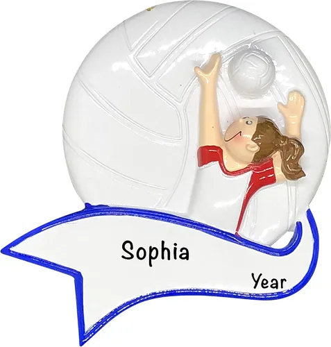 Miniatura 10 de Adorno de voleibol personalizado 2024 – Personalización rápida y gratuita las 24 horas – Adorno de Navidad deportivo para árbol – Recuerdo
