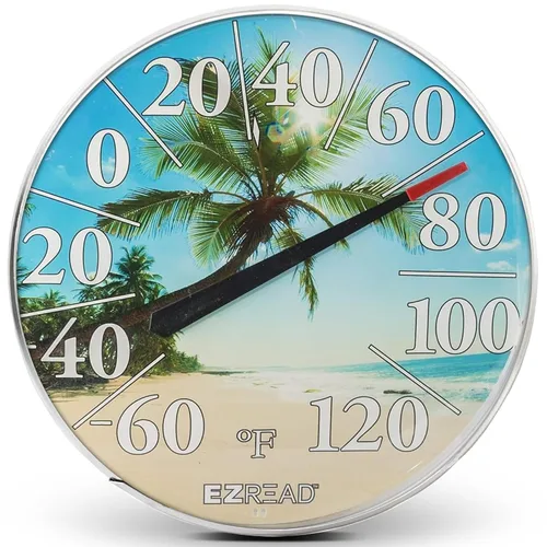 Miniatura 11 de Headwind Consumer Products EZREAD - Termómetro de esfera colgante, termómetros meteorológicos para uso en interiores y exteriores, diámetro grande