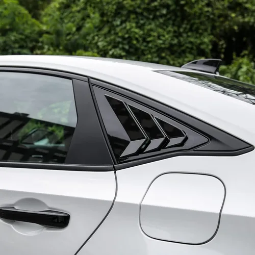 Miniatura 5 de Thenice Persianas triangulares para ventana lateral trasera Civic de 11ª generación, estilo carreras, para Honda Civic Sedan 2022, 2023, 2024, 2025