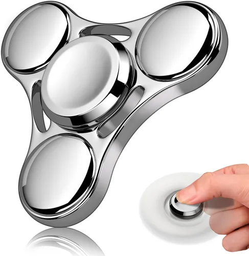 Juguete Fidget Spinners, 2-5 minutos de tiempo de giro de acero inoxidable con rodamiento R188 de metal Fidget Spinner, EDC TDAH alivia el estrés y