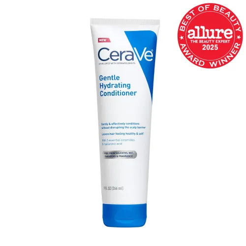 Miniatura 2 de CeraVe Acondicionador hidratante suave, acondicionador para el cabello con ceramidas, niacinamida y ácido hialurónico, sin sulfatos y seguro