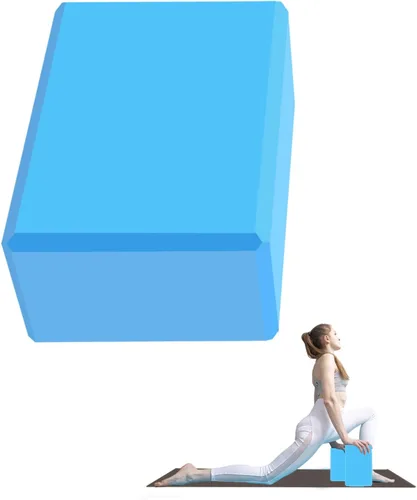 Bloque de yoga - Espuma EVA de látex sin soporte - Superficie antideslizante suave con bisel para yoga, pilates, meditación - Accesorios de yoga