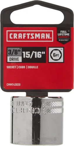 Miniatura 2 de CRAFTSMAN Dado poco profundo, SAE, unidad de 3/8 pulgadas, 15/16 pulgadas, 6 puntos (CMMT43020)