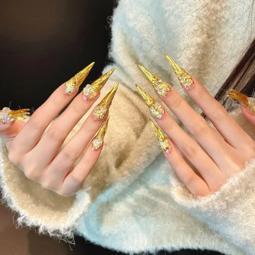 Miniatura 2 de Polvo de uñas cromado dorado para esmalte de uñas de gel, diseño holográfico metálico, efecto espejo dorado, polvo cromado para uñas, arte