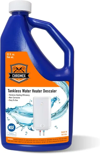 Chromex Solución de descalcificación de calentador de agua sin tanque certificada por NSF | Descalcificador altamente efectivo que restaura la