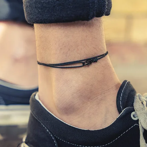 Miniatura 27 de Made by Nami Surfer Anklet with Snap Hook Clasp Waterproof & Adjustable Thin String Ankle Bracelets for Women and Men Handmade Jewelry for Beach and