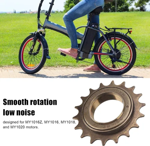 Miniatura 4 de VGEBY Rueda libre de bicicleta 18T con adaptador de volante de accionamiento derecho, alta precisión, ligero y compacto, para motores MY1016Z MY1016