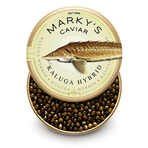 Miniatura 3 de MARKY'S Juego de regalo de caviar caspio – 1 oz / 28 g (paquete de 3) x Beluga Hybrid Caviar, Privat Stock Almas Osetra, Osetra Royal Amber Caviar