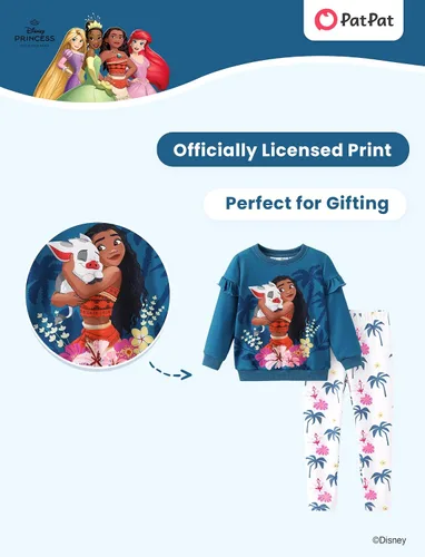 Miniatura 3 de Disney Frozen Minnie Mouse Stitch - Conjunto de 2 piezas para niña, sudadera de manga larga y leggings