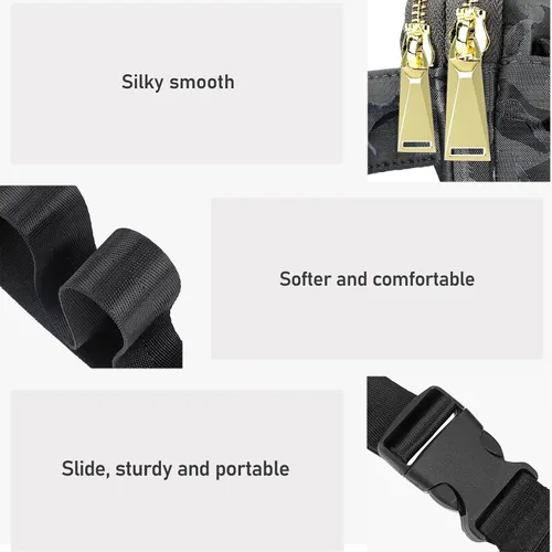 Miniatura 27 de ZORFIN Riñonera para mujeres y hombres, riñonera de moda con correa ajustable para exteriores, entrenamiento, viajes, casual, correr, senderismo