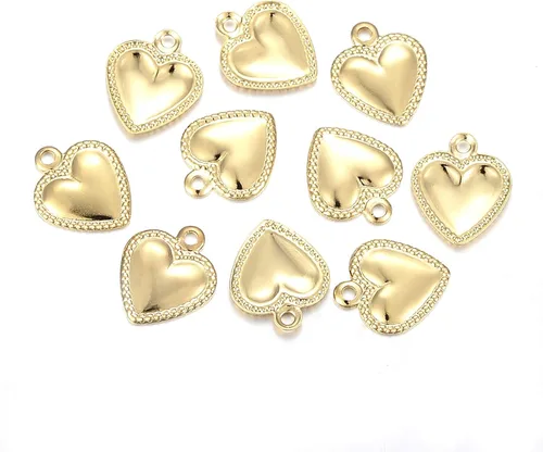 Miniatura 7 de Dijes colgantes de acero inoxidable surtidos de metal para manualidades, collares, pulseras, aretes, llaveros, fabricación de joyas, Acero