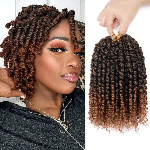Miniatura 78 de Pelo de Passion Twist – 8 paquetes de 18 pulgadas Passion Twist Crochet para mujeres, cabello rizado pretrenzado Passion Twists extensiones de #2