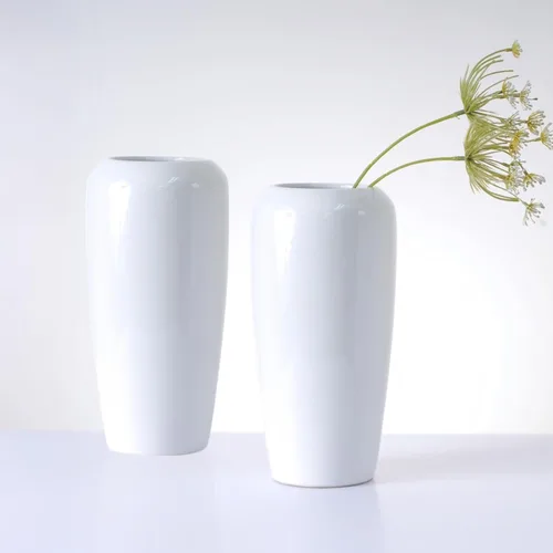 Miniatura 9 de Hosley Juego de 2 jarrones de cerámica gris de 7.25 pulgadas de alto. Regalo ideal para arreglos florales, hogar, bodas, fiestas, spa, meditación