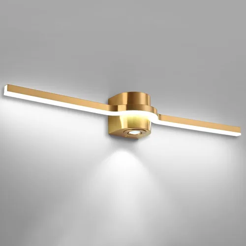 Miniatura 7 de SOLFART BK-3C - Luces LED de tocador para baño, lámparas de baño negras, 3 colores de temperatura regulable de 48 pulgadas