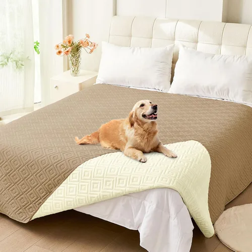 Miniatura 32 de hyha Manta impermeable para perro, manta suave para cama de perro, manta para mascotas, funda de sofá impermeable lavable para perros, fundas Gris