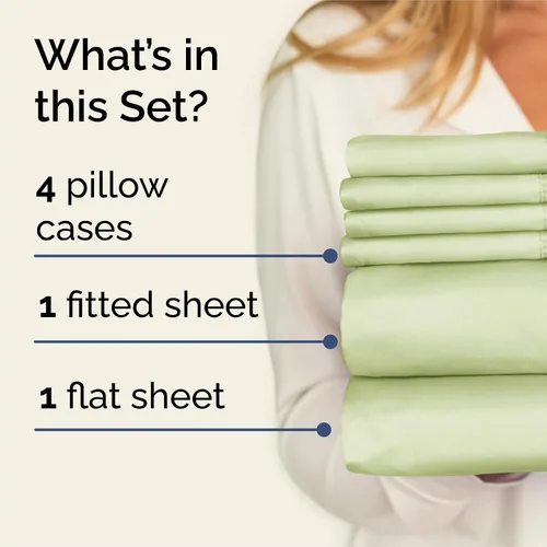 Miniatura 2 de Juego de sábanas King de 6 piezas - Ropa de cama de hotel de lujo ultrasuave, transpirable y refrescante con bolsillos de 20-41 cm de profundidad