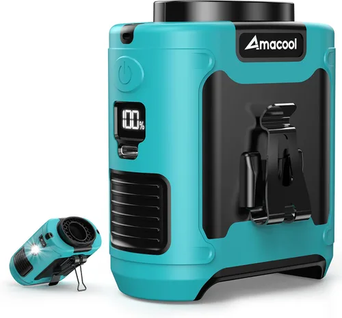 Miniatura 8 de AMACOOL Mini ventilador de cintura portátil con clip, 13,000 rpm, 4 velocidades, ventilador de cuello personal, hasta 24 horas de duración