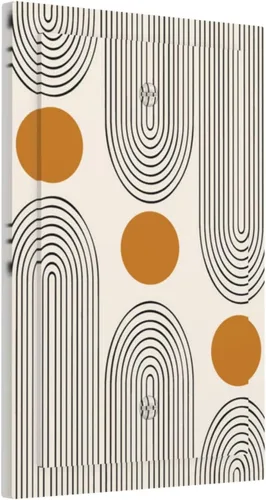 Miniatura 26 de Placa Decorativa de Pared Beige Boho de Mediados de Siglo Sol Abstracto 1-Gang Retro Años 70 Arte Geométrico Moderno con Arco Eléctrico Interruptor
