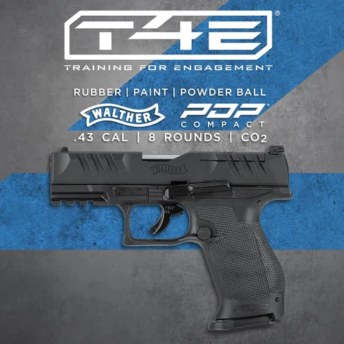 Miniatura 4 de T4E Walther PDP - Pistola de entrenamiento compacta calibre .43 para paintball