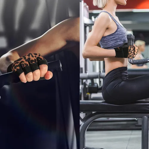 Miniatura 7 de Guantes de entrenamiento RYMNT con soporte para muñeca, guantes para levantamiento de pesas con protección completa de la palma y agarre extra