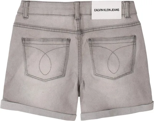 Miniatura 2 de Calvin Klein Pantalones cortos de mezclilla elásticos para niña, NubladoPuño
