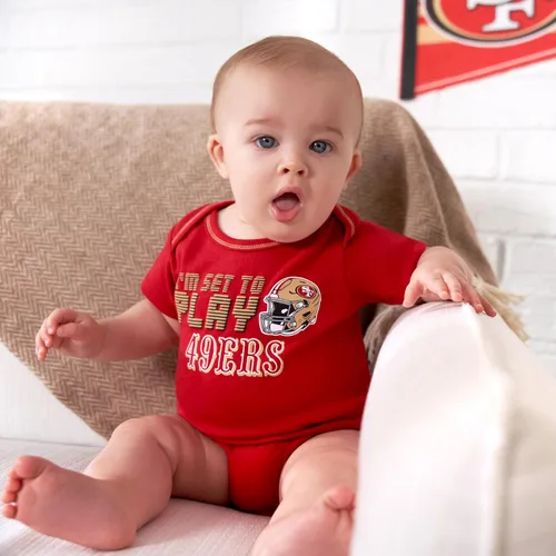 Miniatura 5 de Gerber - Mameluco unisex de manga corta para bebé, equipo de la NFL, paquete de 3