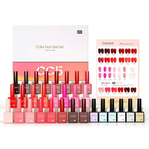 CANNI 30 piezas de 9 ml de kit de esmalte de uñas de gel sin hema, kit de esmalte de uñas de gel de color rojo oscuro, rosa intenso, púrpura,