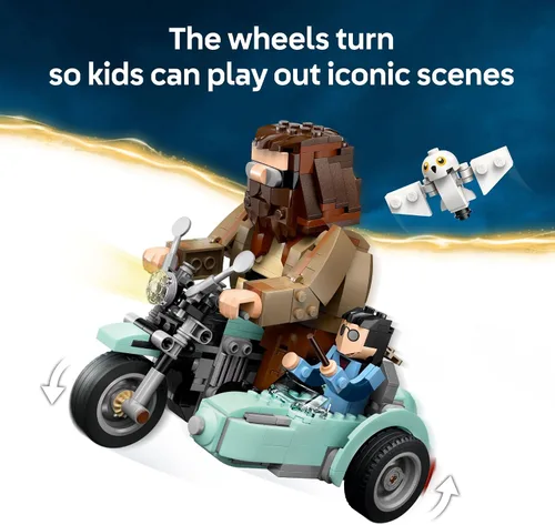 Miniatura 5 de LEGO Harry Potter - Paseo en motocicleta de Hagrid y Harry - Juguete de construcción para niños, motocicleta para niños y niñas, para fanáticos
