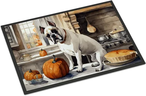 Miniatura 104 de Caroline's Treasures DAC1720MAT Affenpinscher - Tapete de otoño para cocina, con calabazas, 18 x 27 pulgadas, tapete para puerta delantera