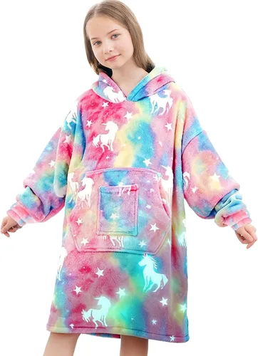 Miniatura 24 de FUSSEDA - Sudadera con manta portátil de gran tamaño, forro polar cálido y grueso con capucha sherpa acogedora con bolsillos y mangas. Regalo