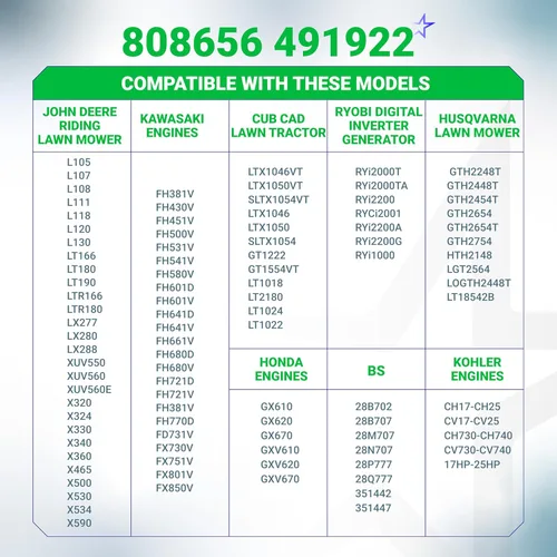 Miniatura 8 de BlueStars 808656 491922 Bomba de combustible con filtro de combustible, compatible con 691034 692313 808492 Kawasaki 49040-7001 Kohler 24 393 04-S