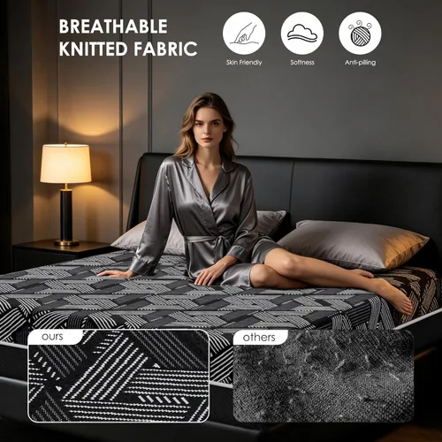 Miniatura 3 de Colchón de tamaño individual, colchón de espuma viscoelástica de gel de 6 pulgadas para dormir fresco por la noche y aliviar la presión, colchón