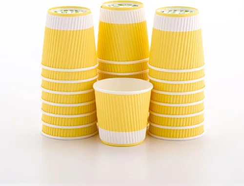 Miniatura 45 de Vasos de café de papel aislado de pared corrugada, 12 onzas, 12 onza, Negro